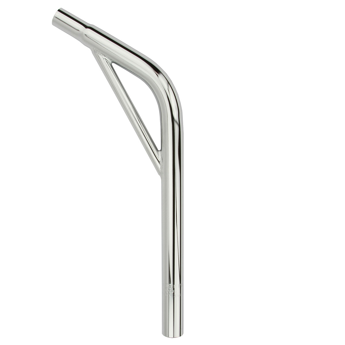 Steel Seatpost Pilar 25.4 x 400mm Lay-Back W/Support Chrome.